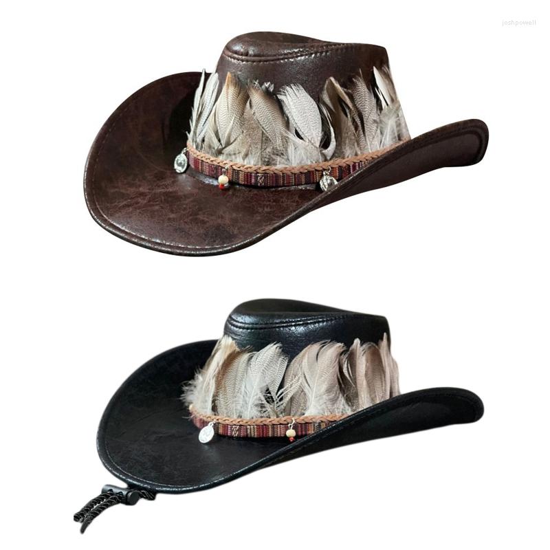 Berets Vintage Faux Leather Hat Women Men Ladies Cowboy Hats Party Ethnic Style Western Top Bonnet Men's Cosplay, Black
Berets Vintage Faux Leather Hat Women Men Ladies Cowboy Hats Party Ethnic Style Western Top Bonnet Men's Cosplay, Black