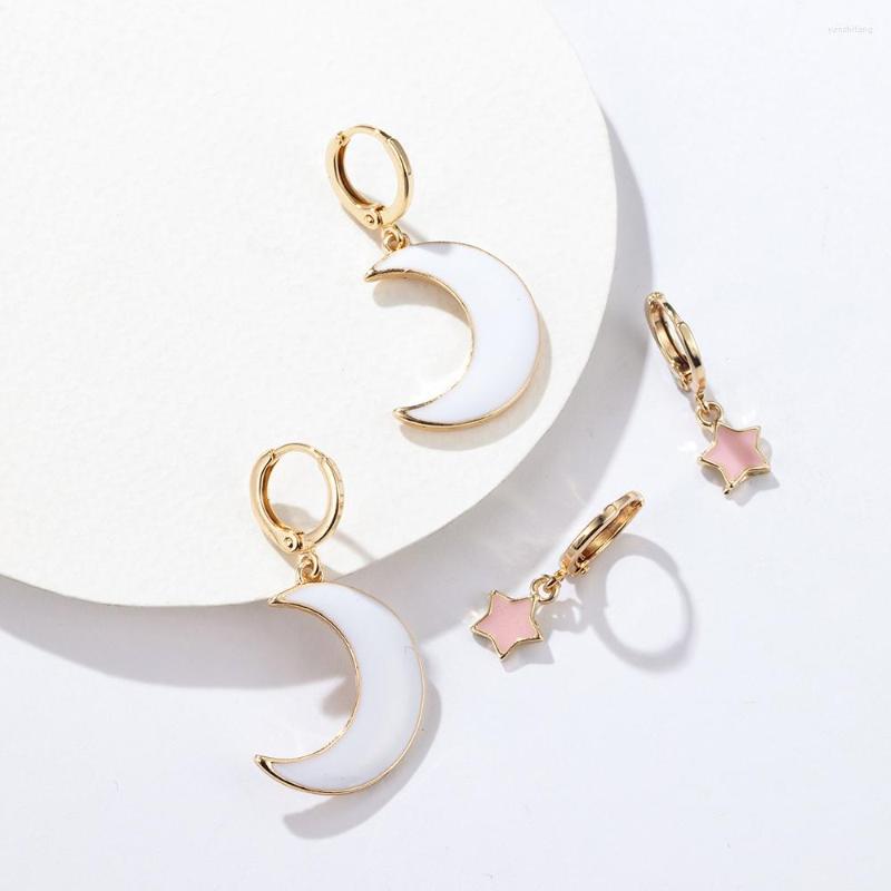 Hoop Earrings Sloong Star Moon For Women Enamel Gold Color Jewelry Endless Drop
Hoop Earrings Sloong Star Moon For Women Enamel Gold Color Jewelry Endless Drop