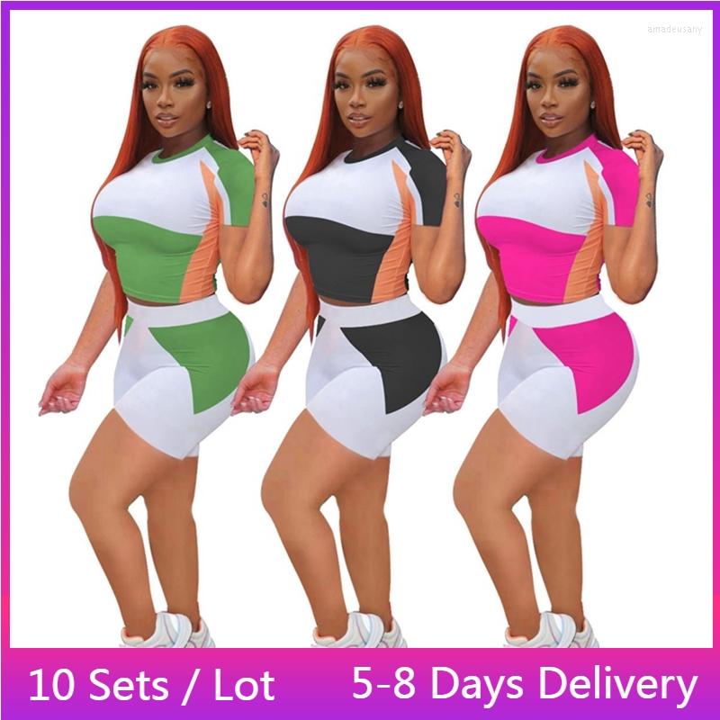 Women' Tracksuits Wholesale Items Casual Two Piece Sets Womens Outfits Color Patchwork Jogging Suits For Women Finess Crop Top Biker Shorts, Black
Women' Tracksuits Wholesale Items Casual Two Piece Sets Womens Outfits Color Patchwork Jogging Suits For Women Finess Crop Top Biker Shorts, Black