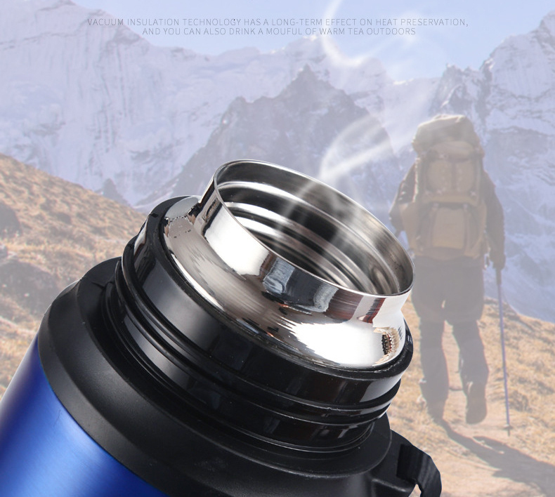 Thermoses 1000 800 600ml Thermal Mug 304 Stainless Steel Cup Vacuum Outdoor Large Capacity Water 221202