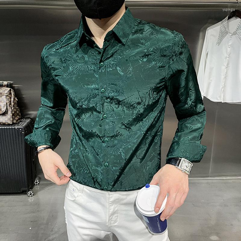Men's Casual Shirts Luxury Floral For Men Fashion Royal Style Print Long Sleeve Shirt Slim Korean Male Stage Clothing, White
Men's Casual Shirts Luxury Floral For Men Fashion Royal Style Print Long Sleeve Shirt Slim Korean Male Stage Clothing, White