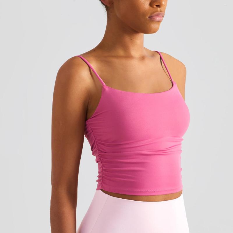 Yoga Outfit Fashion Women Sports Tops Side Pleats Sexy Bras Suspender Nylon Elastic Workout Vest Gym Bra Girl Sportswear, White
Yoga Outfit Fashion Women Sports Tops Side Pleats Sexy Bras Suspender Nylon Elastic Workout Vest Gym Bra Girl Sportswear, White