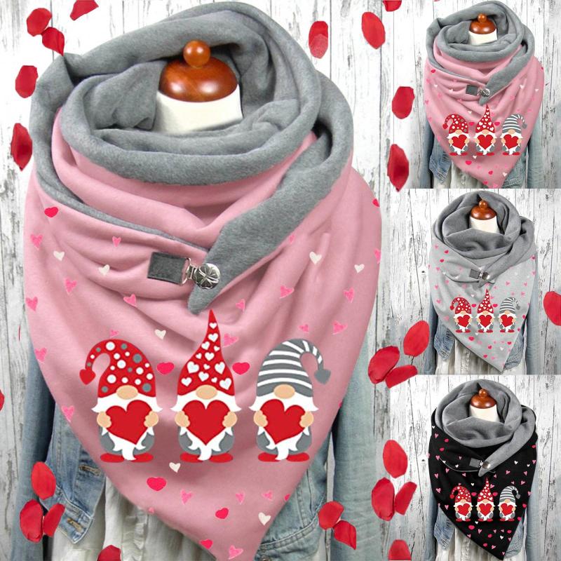 Scarves Thin Winter Scarf Women's Warm Cotton Valentine's Day Print Button Fashion Turban Wrap Scarve Long
Scarves Thin Winter Scarf Women's Warm Cotton Valentine's Day Print Button Fashion Turban Wrap Scarve Long