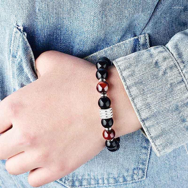 Strand 10mm Natural Tiger Eye Stone Beads Bracelet Men's Stainless Steel Elastic Rope Punk Accessorie Gift For Men
Strand 10mm Natural Tiger Eye Stone Beads Bracelet Men's Stainless Steel Elastic Rope Punk Accessorie Gift For Men
