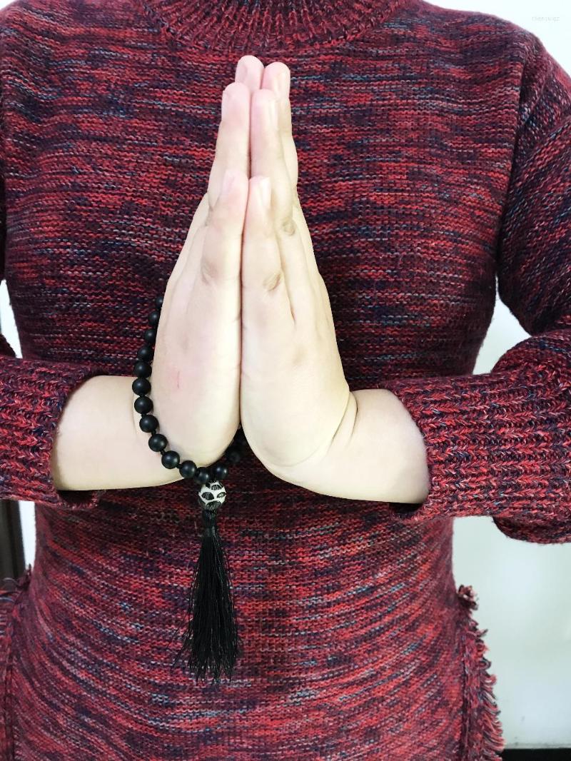 Strand 8MM Matte Black Onyx Bracelet Hand Knotted Mala Mini Rosaries Bracelets Healing Beads Energy Prayer Yoga
Strand 8MM Matte Black Onyx Bracelet Hand Knotted Mala Mini Rosaries Bracelets Healing Beads Energy Prayer Yoga