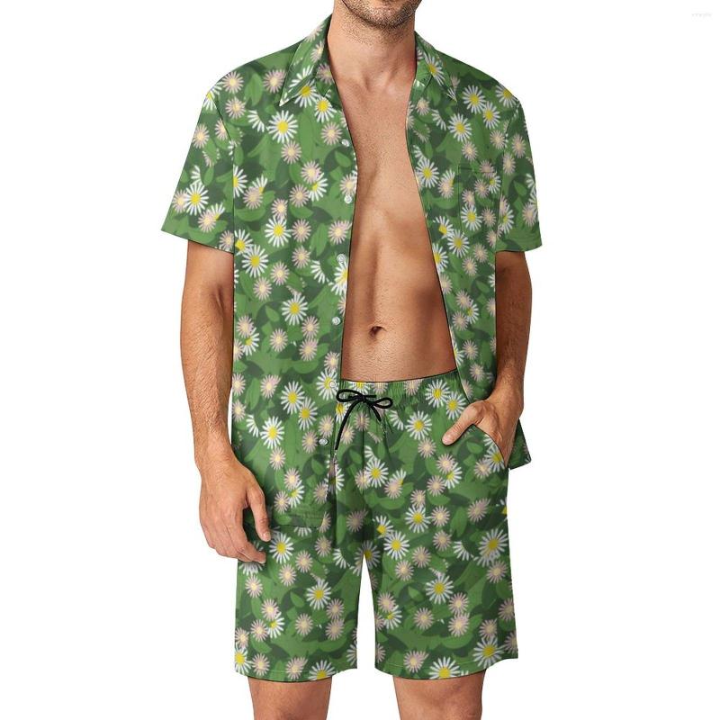 Men's Tracksuits Daisy Floral Print Men Sets Green Leaves Streetwear Casual Shirt Set Short-Sleeve Shorts Summer Outdoor Suit 2XL 3XL, Style-8
Men's Tracksuits Daisy Floral Print Men Sets Green Leaves Streetwear Casual Shirt Set Short-Sleeve Shorts Summer Outdoor Suit 2XL 3XL, Style-8