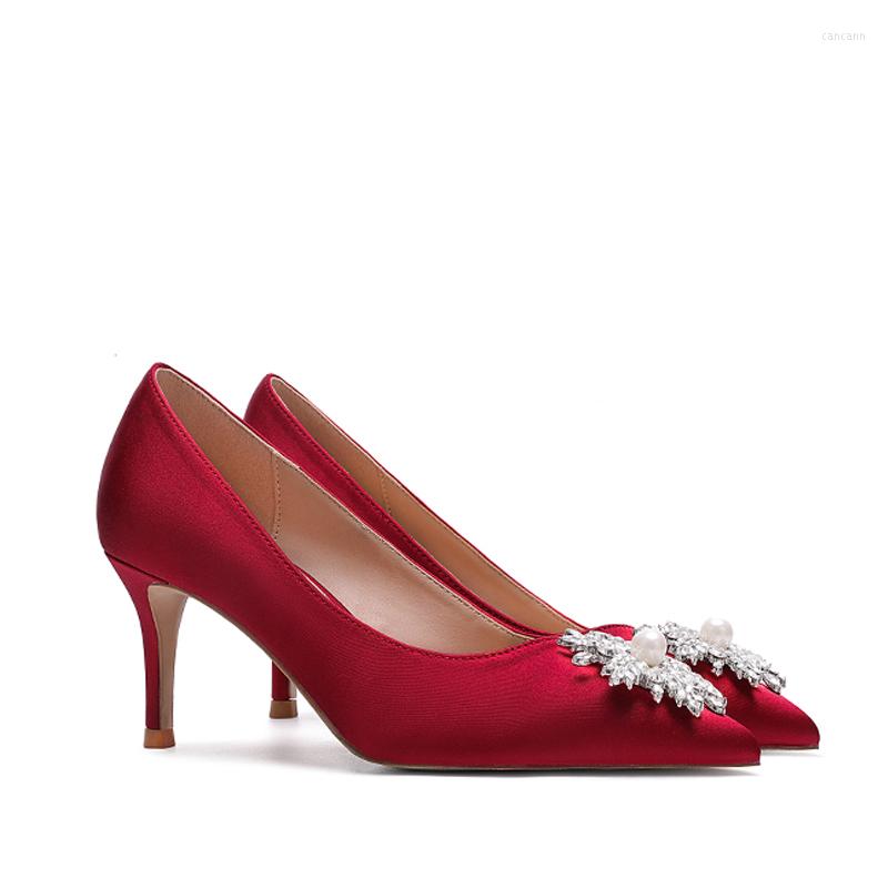Dress Shoes Women Bridal Wedding Faux Silk Satin RhinestoneHeel Crystal Shallow Woman Pumps Stiletto 2022 Spring And Autumn High Heels, Red 8cm
Dress Shoes Women Bridal Wedding Faux Silk Satin RhinestoneHeel Crystal Shallow Woman Pumps Stiletto 2022 Spring And Autumn High Heels, Red 8cm