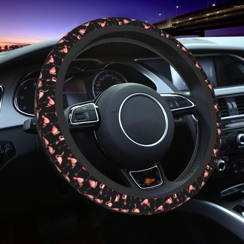 Steering Wheel Covers 38cm Black Flamingo Pattern Cover Custom Auto Car Protector For Accessories Universal 15 Inch
Steering Wheel Covers 38cm Black Flamingo Pattern Cover Custom Auto Car Protector For Accessories Universal 15 Inch