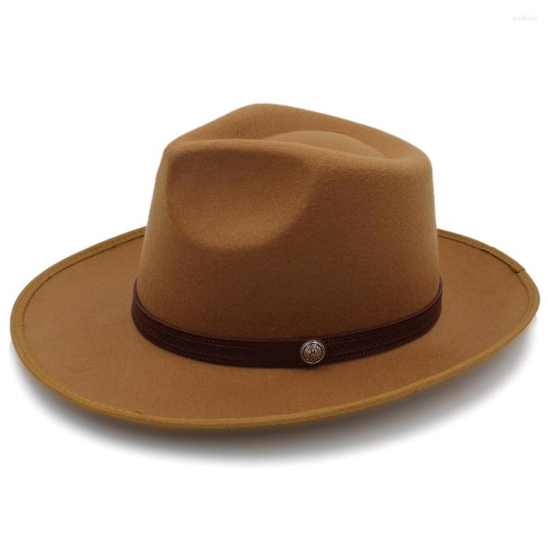 Berets Women Felt Fedora Hat With Wide Brim Jazz Elegant Lady Autumn Sombrero Godfather Female Leather Belt, Black
Berets Women Felt Fedora Hat With Wide Brim Jazz Elegant Lady Autumn Sombrero Godfather Female Leather Belt, Black