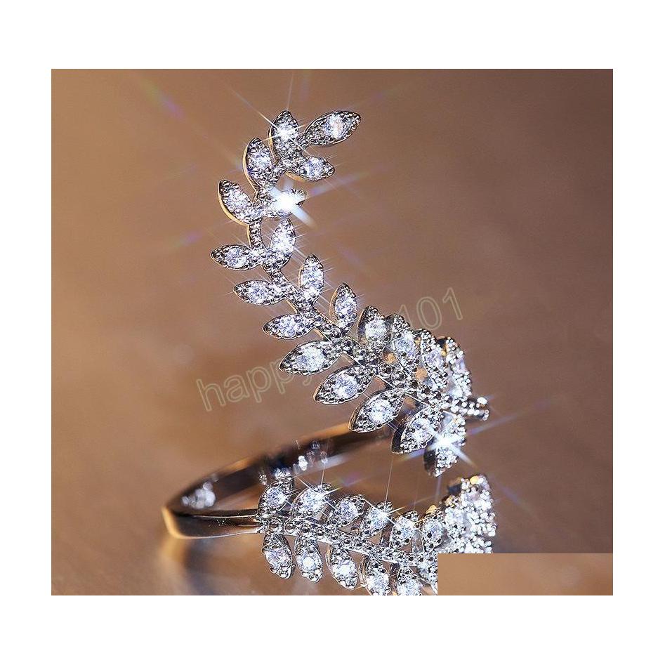 Band Rings Vintage Sier White Cz Zircon Leaf Ring For Women Open Size Adjustable Wrap Finger Rings Wedding Party Gifts Drop Delivery Dh253
Band Rings Vintage Sier White Cz Zircon Leaf Ring For Women Open Size Adjustable Wrap Finger Rings Wedding Party Gifts Drop Delivery Dh253