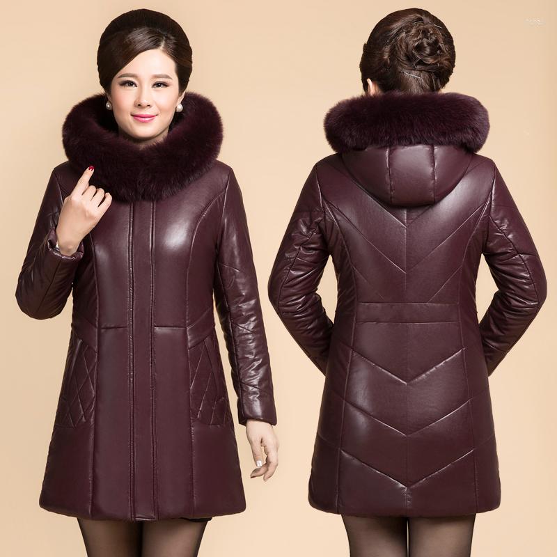 Women's Leather Women's Coat Winter Jackets 2022 Hooded Thick Warm Cotton Parkas Outerwear PU Overcoat Mother Loaded 6XL, Black
Women's Leather Women's Coat Winter Jackets 2022 Hooded Thick Warm Cotton Parkas Outerwear PU Overcoat Mother Loaded 6XL, Black