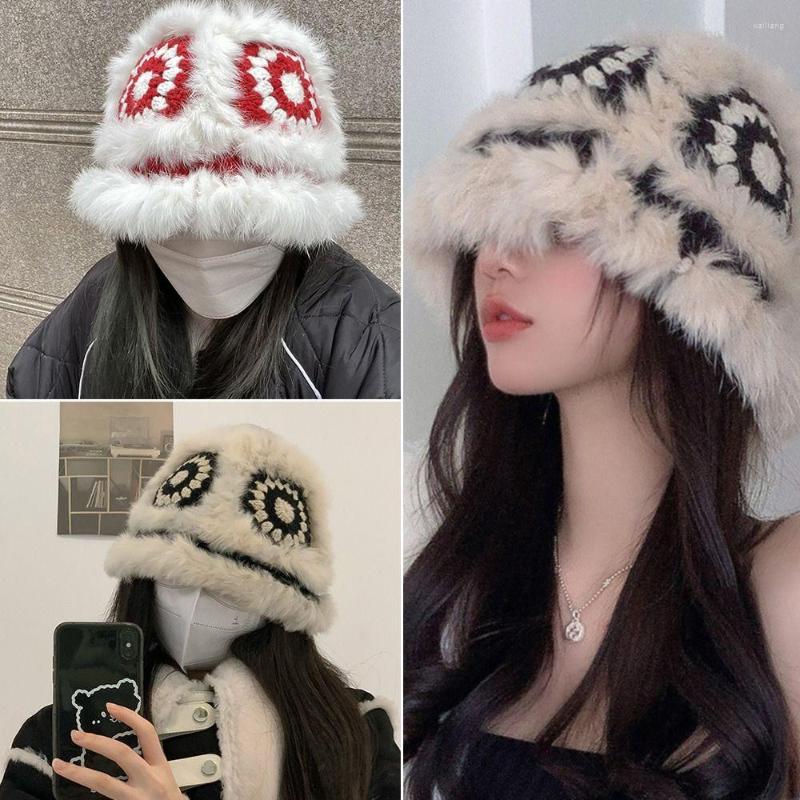 Berets Hollow Crochet Winter Warm Handmade Fur Bucket Hat Imitation Plush Knitted Fisherman, Black
Berets Hollow Crochet Winter Warm Handmade Fur Bucket Hat Imitation Plush Knitted Fisherman, Black