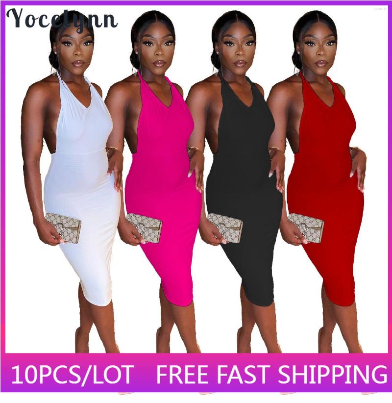 Casual Dresses Wholesale Items For Women Clothing Halter Backless Midi Dress Sleeveless Bodycon Sexy Streetwear Party Elegant Club 2022, Black
Casual Dresses Wholesale Items For Women Clothing Halter Backless Midi Dress Sleeveless Bodycon Sexy Streetwear Party Elegant Club 2022, Black