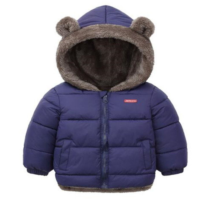Children's Clothing Thickened Down Cotton Coat Boy Girls Winter Lamb Fleece Jacket kids Zipper Hooded Outwear
