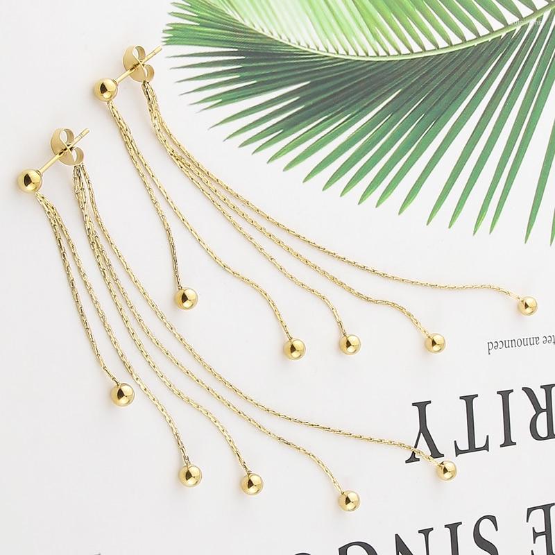 Dangle Earrings Wholesale Fashion Festival Chain Steel Ball Rose Ggold Tassel Long Beads Women Jewelry Free To Send
Dangle Earrings Wholesale Fashion Festival Chain Steel Ball Rose Ggold Tassel Long Beads Women Jewelry Free To Send