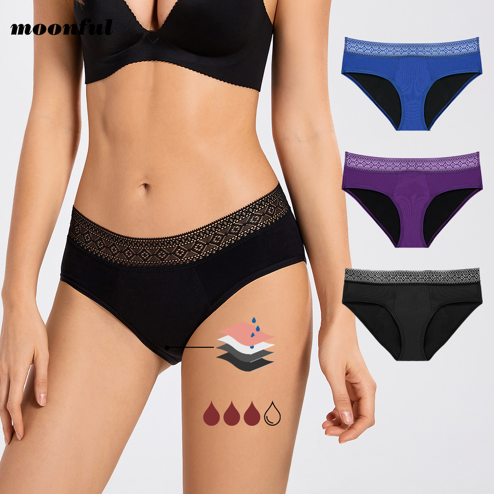 Women's Panties 4 Layer Menstrual for Women Period Absorbent Leakproof Underwear Culotte Menstruelle 221202, Black
Women's Panties 4 Layer Menstrual for Women Period Absorbent Leakproof Underwear Culotte Menstruelle 221202, Black