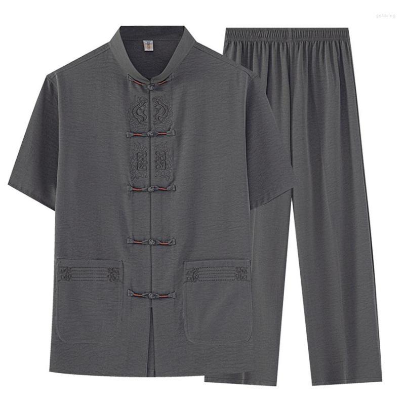 Ethnic Clothing Chinese For Men Tang Suit Vintage Embroidery Short Sleeve Tops Trousers Taichi Uniform Summer Male Hanfu Shirts Pants
Ethnic Clothing Chinese For Men Tang Suit Vintage Embroidery Short Sleeve Tops Trousers Taichi Uniform Summer Male Hanfu Shirts Pants