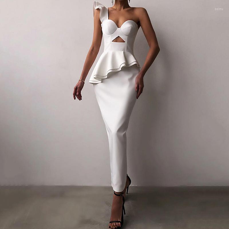 Casual Dresses Y2K Bodycon Bandage Dress One Shoulder Ruffles Sexy Hollow Out Lady Club Evening Party Bandages Clothes, White
Casual Dresses Y2K Bodycon Bandage Dress One Shoulder Ruffles Sexy Hollow Out Lady Club Evening Party Bandages Clothes, White