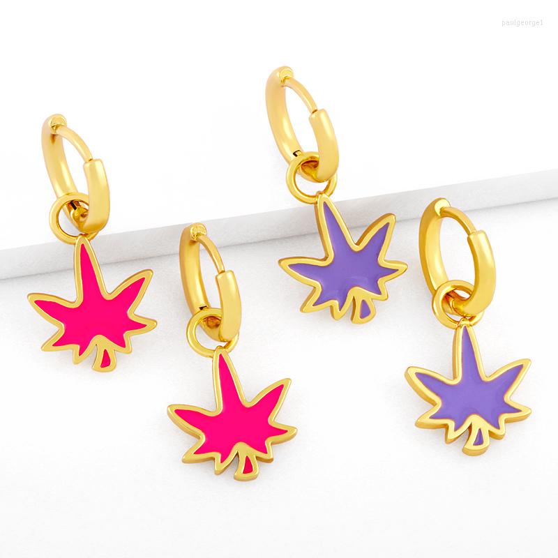 Hoop Earrings FLOLA Copper Small Colorful Leaf For Women Fuchisa Purple Enamel Fashion Jewelry Gift Ersx24
Hoop Earrings FLOLA Copper Small Colorful Leaf For Women Fuchisa Purple Enamel Fashion Jewelry Gift Ersx24