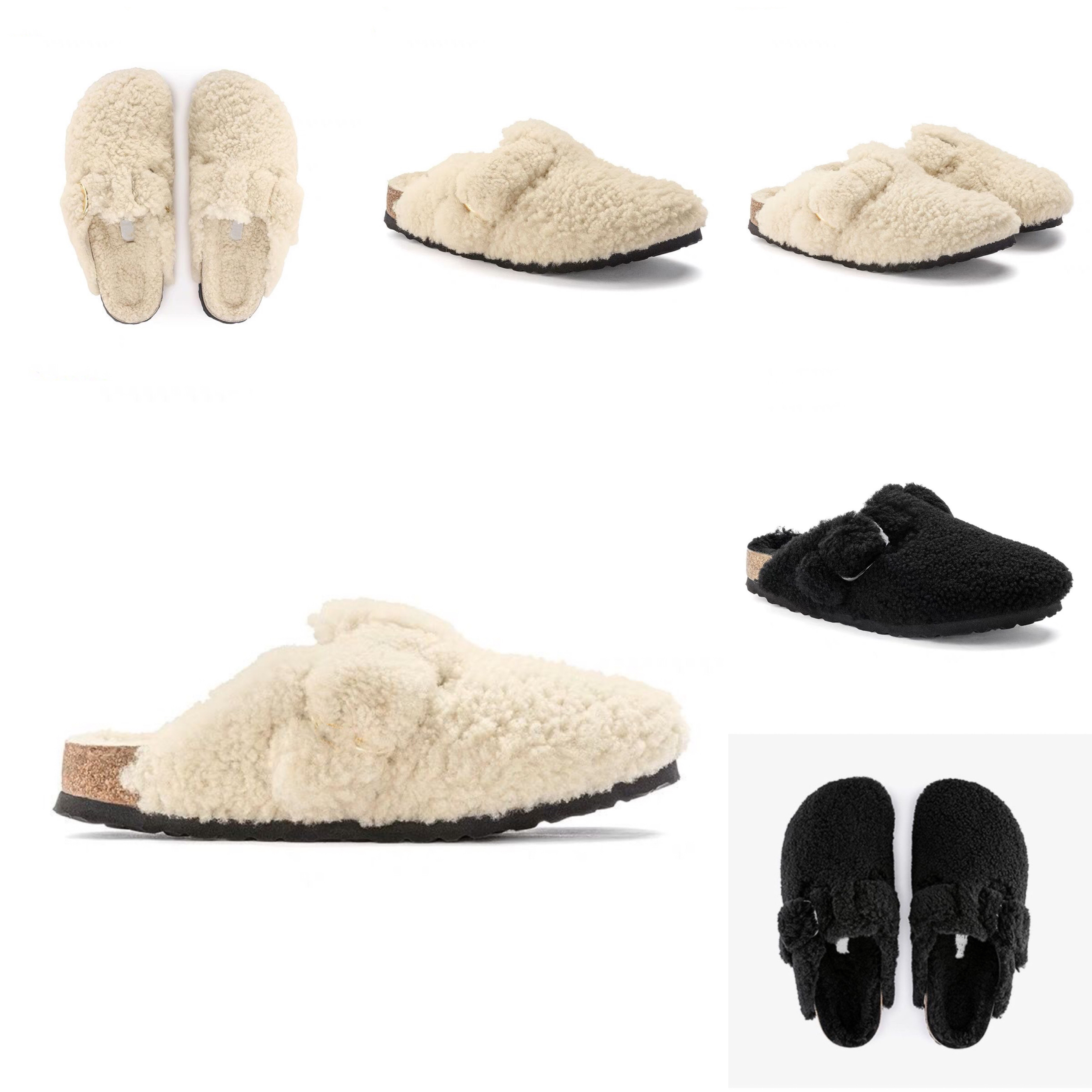 New wool slippers men and women fall winter flip-flops cork bottom thick solid color round head inside increase outside wear bun head sexy 35-44, Black
New wool slippers men and women fall winter flip-flops cork bottom thick solid color round head inside increase outside wear bun head sexy 35-44, Black