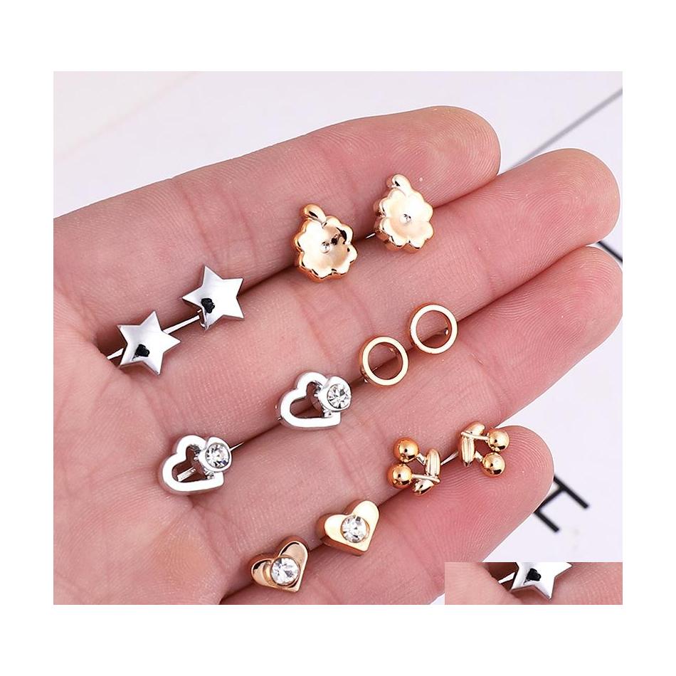 Stud Europe Fashion Jewelry Cute Mini Plastic Stud Earrings Set Geometry Star 18 Pairs/Set Drop Delivery Dhdk8
Stud Europe Fashion Jewelry Cute Mini Plastic Stud Earrings Set Geometry Star 18 Pairs/Set Drop Delivery Dhdk8