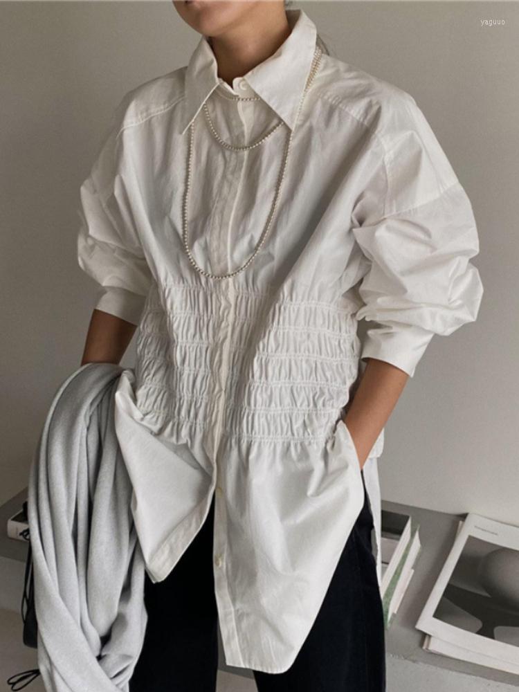 Women' Blouses Turn Down Collar Shirts Tops Elegant Chic Ruched Design Women Long Sleeve White Blusas Mujer Autumn 2022 Clothes
Women' Blouses Turn Down Collar Shirts Tops Elegant Chic Ruched Design Women Long Sleeve White Blusas Mujer Autumn 2022 Clothes