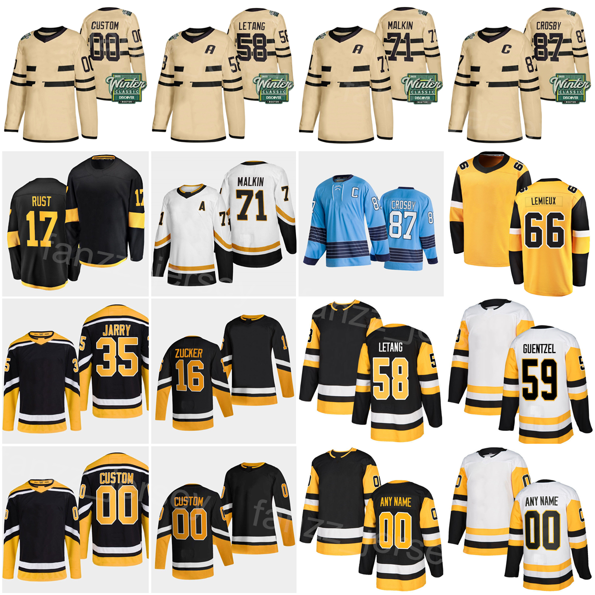 2023 Winter Classic Hockey 71 Evgeni Malkin Jerseys Reverse Retro 87 Sidney Crosby 17 Bryan Rust 66 Lemieux 16 Jason Zucker 58 Kris Letang Jake Guentzel Teddy Blueger, Yellow
2023 Winter Classic Hockey 71 Evgeni Malkin Jerseys Reverse Retro 87 Sidney Crosby 17 Bryan Rust 66 Lemieux 16 Jason Zucker 58 Kris Letang Jake Guentzel Teddy Blueger, Yellow