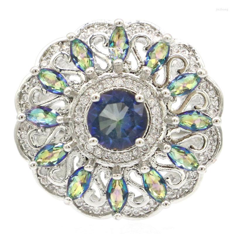 Cluster Rings 23x23mm Dazzling Fire Rainbow Mystic Topaz Women 925 Silver Wholesale Drop
Cluster Rings 23x23mm Dazzling Fire Rainbow Mystic Topaz Women 925 Silver Wholesale Drop