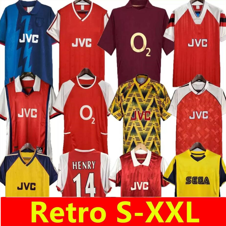 Gunners HENRY Retro Soccer Jerseys HIGHBURY PIRES REYES 2004 02 03 05 06 92 93 94 95 96 98 99 BERGKAMP ADAMS Persie Galla V. PERSIE 88 89 90 Vintage Classic FOOTBALL SHIRT