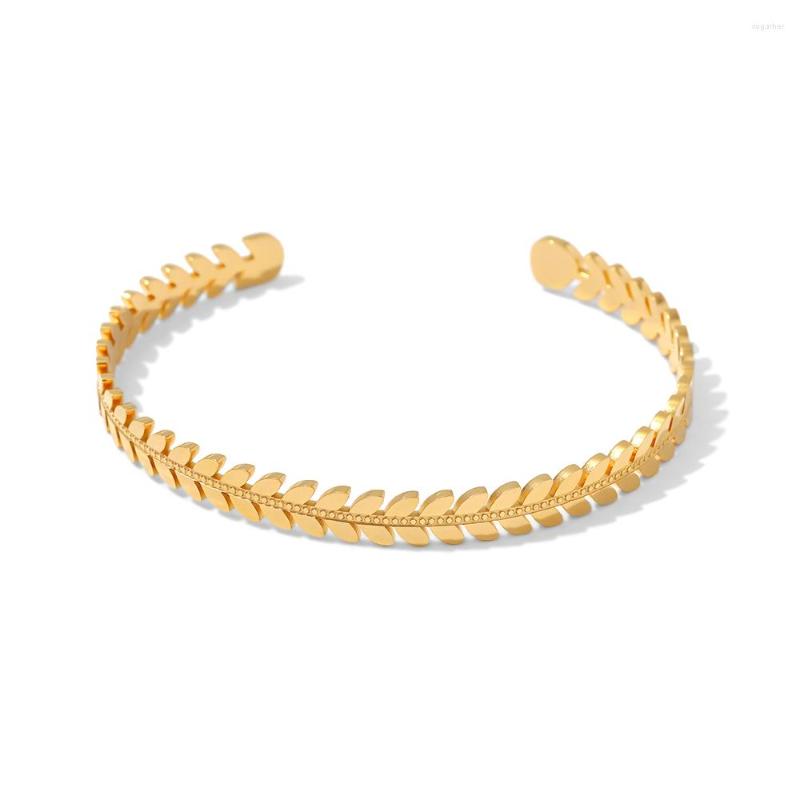 Bangle Youthway Leaf Shape Open Stainless Steel High Quality Metal Trendy 18K Waterproof Jewelry For Women 2022
Bangle Youthway Leaf Shape Open Stainless Steel High Quality Metal Trendy 18K Waterproof Jewelry For Women 2022