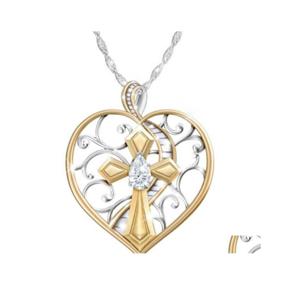 Pendant Necklaces Fashion Jewelry Faith Accessories Heaven Ladder Twocolor Heart Pendant Cross Necklace Drop Delivery Necklaces Penda Dheab
Pendant Necklaces Fashion Jewelry Faith Accessories Heaven Ladder Twocolor Heart Pendant Cross Necklace Drop Delivery Necklaces Penda Dheab