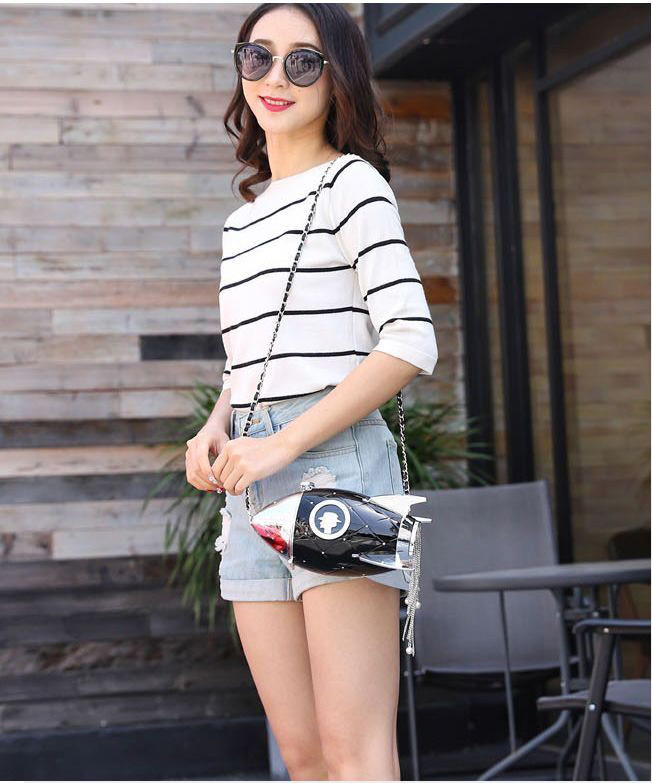 Women Classic Party Fringed double-C Acrylic Rocket Bag Pouch elegant Lady Evening bags Shoulder Tote Chains Storage Box with Tassel for Mobile Phones