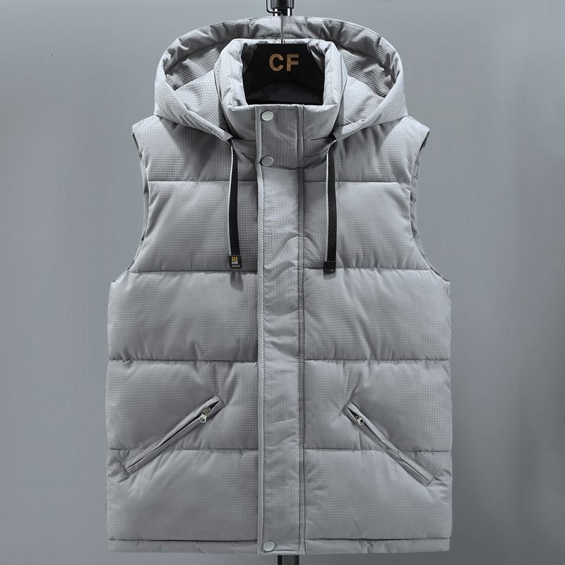 Men's Vests Plus Size S8XL Autumn Winter Men Thick Vest Hooded Brand Cotton Padded Sleeveless Jackets Man Warm Men's Clothing 221202, White
Men's Vests Plus Size S8XL Autumn Winter Men Thick Vest Hooded Brand Cotton Padded Sleeveless Jackets Man Warm Men's Clothing 221202, White
