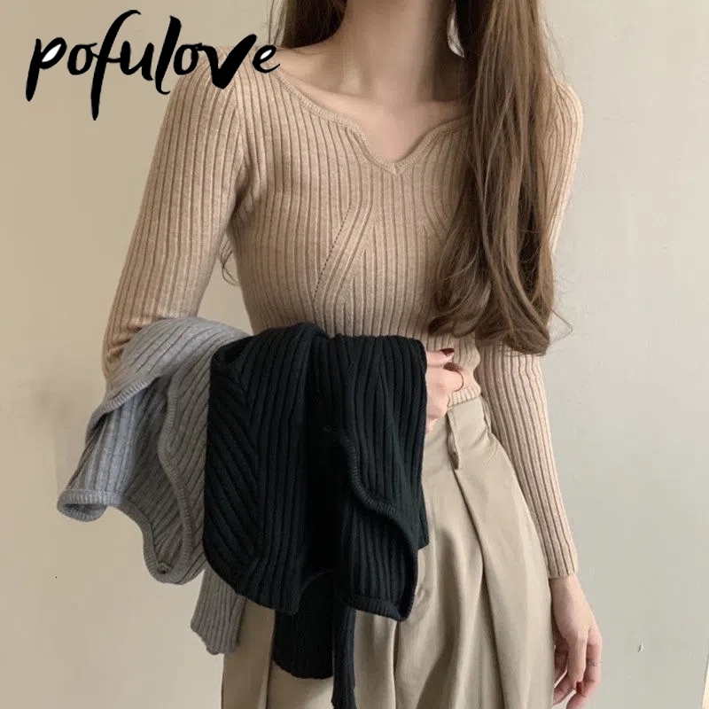 Women's Sweaters Women Pullover V Neck Long Sleeve Knitted Thin Korean Slim Solid Basic Knitwear Jumper Autumn and Winter 221201, Black
Women's Sweaters Women Pullover V Neck Long Sleeve Knitted Thin Korean Slim Solid Basic Knitwear Jumper Autumn and Winter 221201, Black