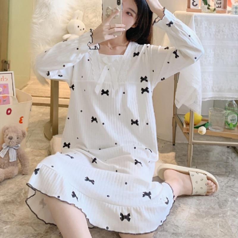 Women's Sleepwear Women's Nightgown Spring Autumn Long Sleepshirts Sleeve Loose Sweet Princess Sleep Dress S-XXL, A468
Women's Sleepwear Women's Nightgown Spring Autumn Long Sleepshirts Sleeve Loose Sweet Princess Sleep Dress S-XXL, A468
