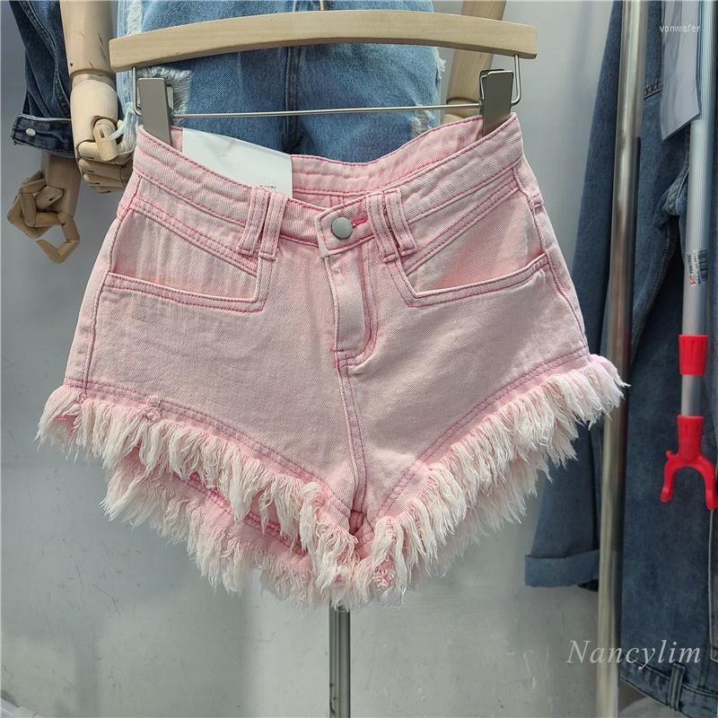 Women' Jeans Ripped Tassel Edge Pink Denim Shorts Woman 2022 Summer High Waist Wide Leg Slimming Fashion All-Match Pants, Blue
Women' Jeans Ripped Tassel Edge Pink Denim Shorts Woman 2022 Summer High Waist Wide Leg Slimming Fashion All-Match Pants, Blue