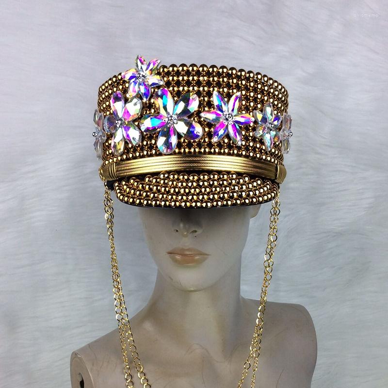 Berets Fashion Handmade Adult Captain Hats Carnival Costume Performance Cap Stage Dance Show Festival Military Party Hat H006, Gold
Berets Fashion Handmade Adult Captain Hats Carnival Costume Performance Cap Stage Dance Show Festival Military Party Hat H006, Gold