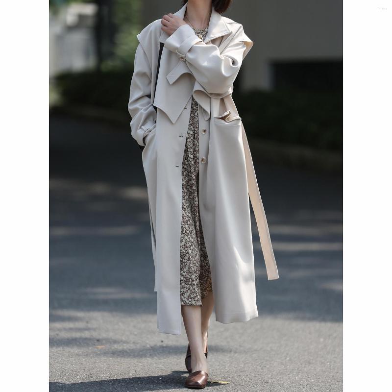 Women's Trench Coats Long Windbreaker Women's 2-piece Set 2022 Autumn Korean Elegant Loose Coat With Belt, Beige - apricot
Women's Trench Coats Long Windbreaker Women's 2-piece Set 2022 Autumn Korean Elegant Loose Coat With Belt, Beige - apricot