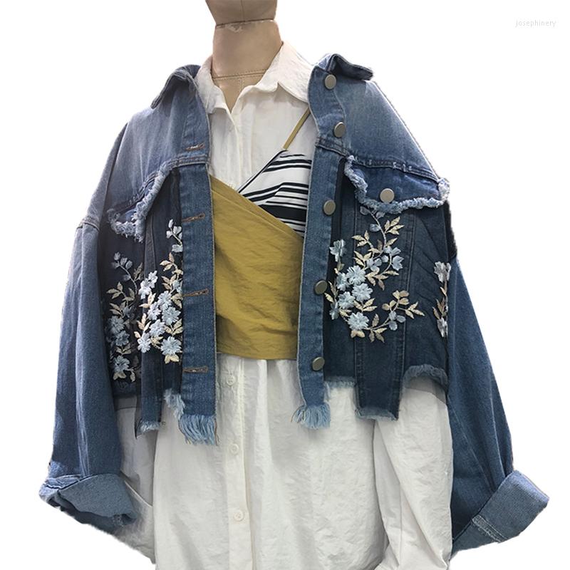 Women's Jackets Women's Denim Jacket Spring Autumn Coat Short Single-breasted Embroidery Lady Girl Outwear Motorcycle Clothing, Blue
Women's Jackets Women's Denim Jacket Spring Autumn Coat Short Single-breasted Embroidery Lady Girl Outwear Motorcycle Clothing, Blue