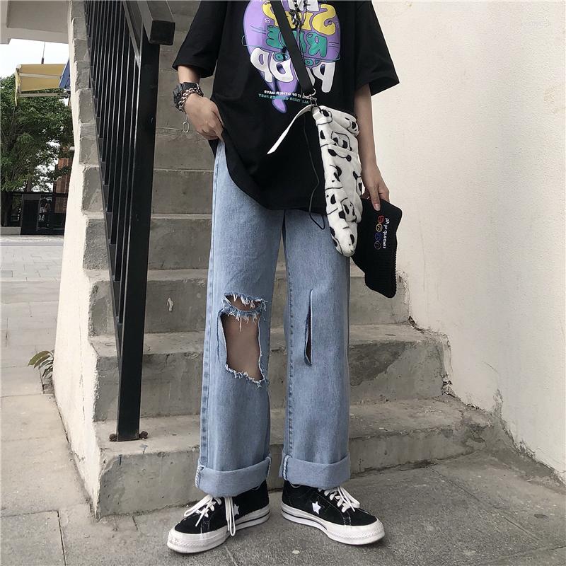 Women' Pants Men Women Vintage High Street Straight Loose Fashion Broken Hole Jeans Hip Hop Washed, Light blue
Women' Pants Men Women Vintage High Street Straight Loose Fashion Broken Hole Jeans Hip Hop Washed, Light blue