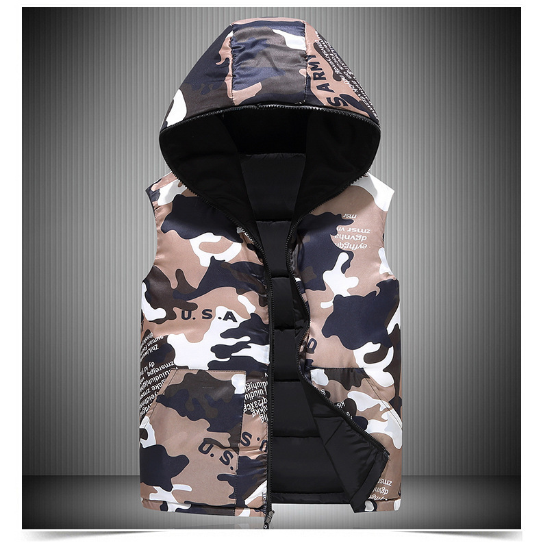 Men' Vests Winter Hooded camouflage Vest Men woman Casual Thicken Waterproof Warm Big Pockets Sleeveless Parka Thick Waistcoat S5XL 221202, Blue
Men' Vests Winter Hooded camouflage Vest Men woman Casual Thicken Waterproof Warm Big Pockets Sleeveless Parka Thick Waistcoat S5XL 221202, Blue