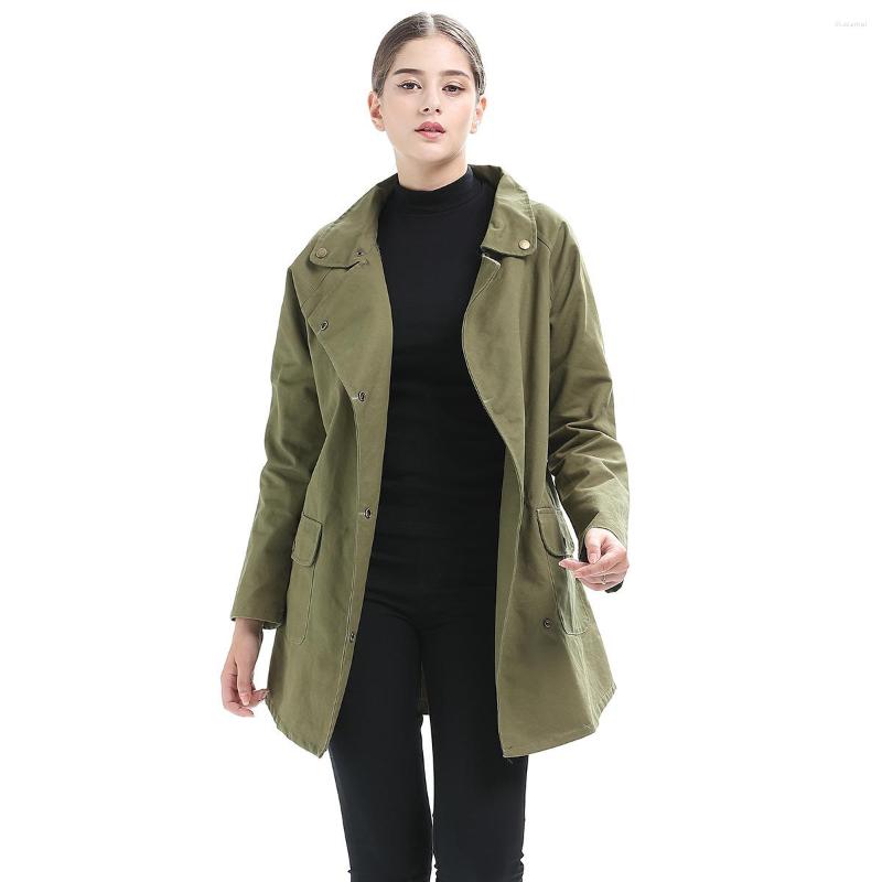 Women's Trench Coats Casaco Feminino Cotton Sale Coat For Women 2022 Europe Temperament Suit-dress Long Fund Windbreaker Loose Woman, Army green
Women's Trench Coats Casaco Feminino Cotton Sale Coat For Women 2022 Europe Temperament Suit-dress Long Fund Windbreaker Loose Woman, Army green