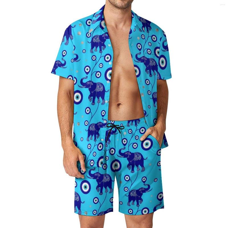 Men's Tracksuits Elephant Charm Beach Men Sets Evil Eye Print Casual Shirt Set Summer Shorts 2 Piece Fashion Suit Plus Size, Style-11
Men's Tracksuits Elephant Charm Beach Men Sets Evil Eye Print Casual Shirt Set Summer Shorts 2 Piece Fashion Suit Plus Size, Style-11