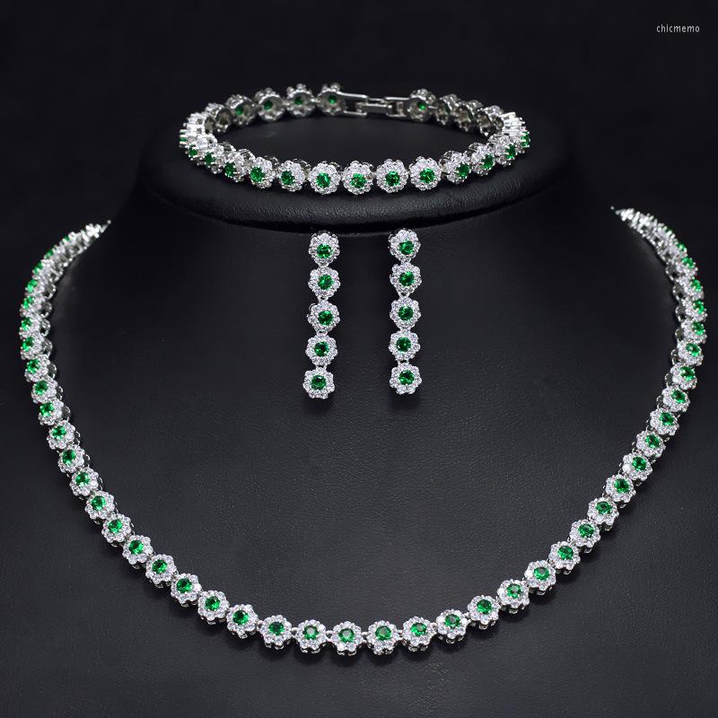 Necklace Earrings Set High Quality Sparkling MultiColored Red Green Purple Cubic Zirconia Ladies Wedding For Brides, Picture shown
Necklace Earrings Set High Quality Sparkling MultiColored Red Green Purple Cubic Zirconia Ladies Wedding For Brides, Picture shown