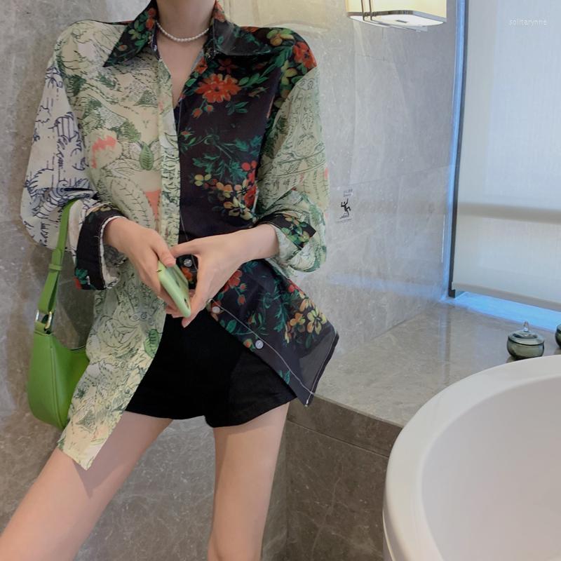 Women's Blouses 2022 Summer Fashion Printed Color Matching Shirt Women's Long-sleeved Loose Sunscreen Suii Top Blouse Tide, Green
Women's Blouses 2022 Summer Fashion Printed Color Matching Shirt Women's Long-sleeved Loose Sunscreen Suii Top Blouse Tide, Green