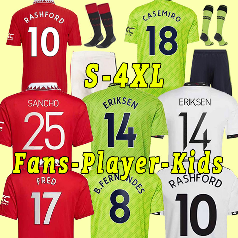 4xl 3xl 22 23 SANCHO soccer jerseys Fans Player version MANS FERNANDES MANCHESTERS SHEW RASHFORD football top shirt 2022 2023 UTDS Full Set socks Men kids Child, Away
4xl 3xl 22 23 SANCHO soccer jerseys Fans Player version MANS FERNANDES MANCHESTERS SHEW RASHFORD football top shirt 2022 2023 UTDS Full Set socks Men kids Child, Away