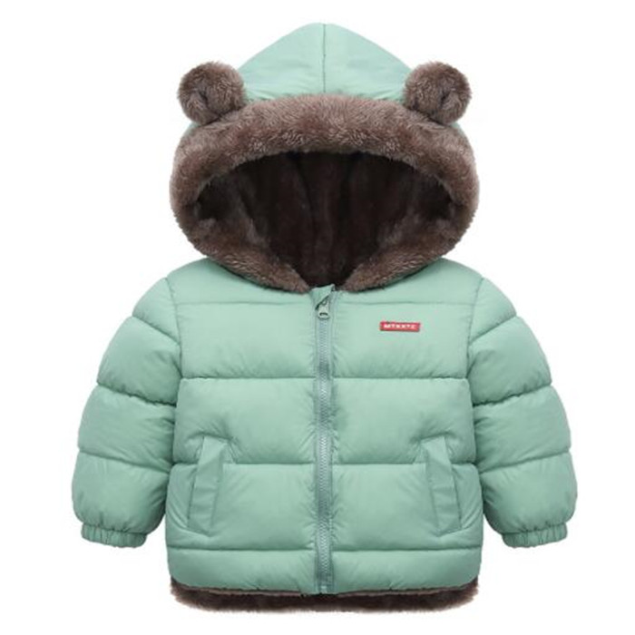 Children's Clothing Thickened Down Cotton Coat Boy Girls Winter Lamb Fleece Jacket kids Zipper Hooded Outwear
