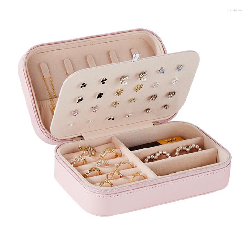 Jewelry Pouches Convenient Box Leather Zipper Package Earrings Ring Necklace Organizer Storage
Jewelry Pouches Convenient Box Leather Zipper Package Earrings Ring Necklace Organizer Storage