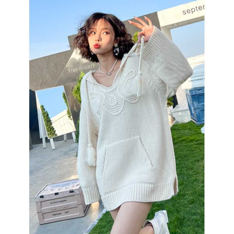 Women' Jacket Sweater Coat Cell 22FW Celebrity Embroidery Slouchy Hooded Knit Loose Twist Braid TopElegant Classic Fashion Designer Niche, Picture color
Women' Jacket Sweater Coat Cell 22FW Celebrity Embroidery Slouchy Hooded Knit Loose Twist Braid TopElegant Classic Fashion Designer Niche, Picture color