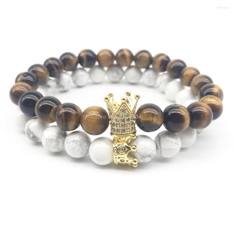 Strand CZ0066 Fashion Design Powerful Crown Energy Bracelet 8 Mm Natural Howlite Tiger Eye High Quality Jewelry Wholesale
Strand CZ0066 Fashion Design Powerful Crown Energy Bracelet 8 Mm Natural Howlite Tiger Eye High Quality Jewelry Wholesale